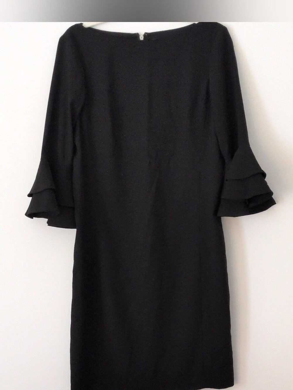 Lauren Ralph Lauren Tiered Bell-Sleeve Boat Neck Sheath Dress - Size